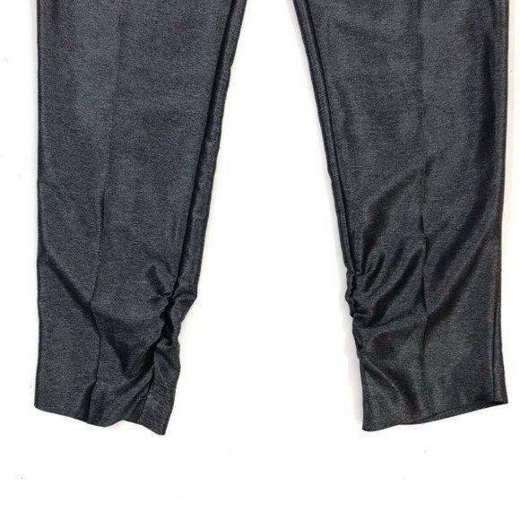 She Said  Ruched Ankle Loose Fit Metallic Pants - Picture 2 of 6